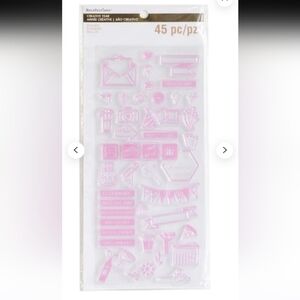 Recollections creative year stamps 45 pc Clear pink